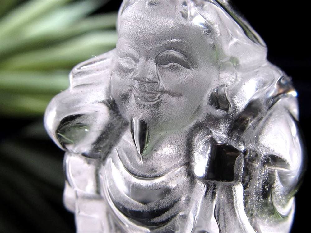 水晶 クォーツ 縁起物 置物 大黒天