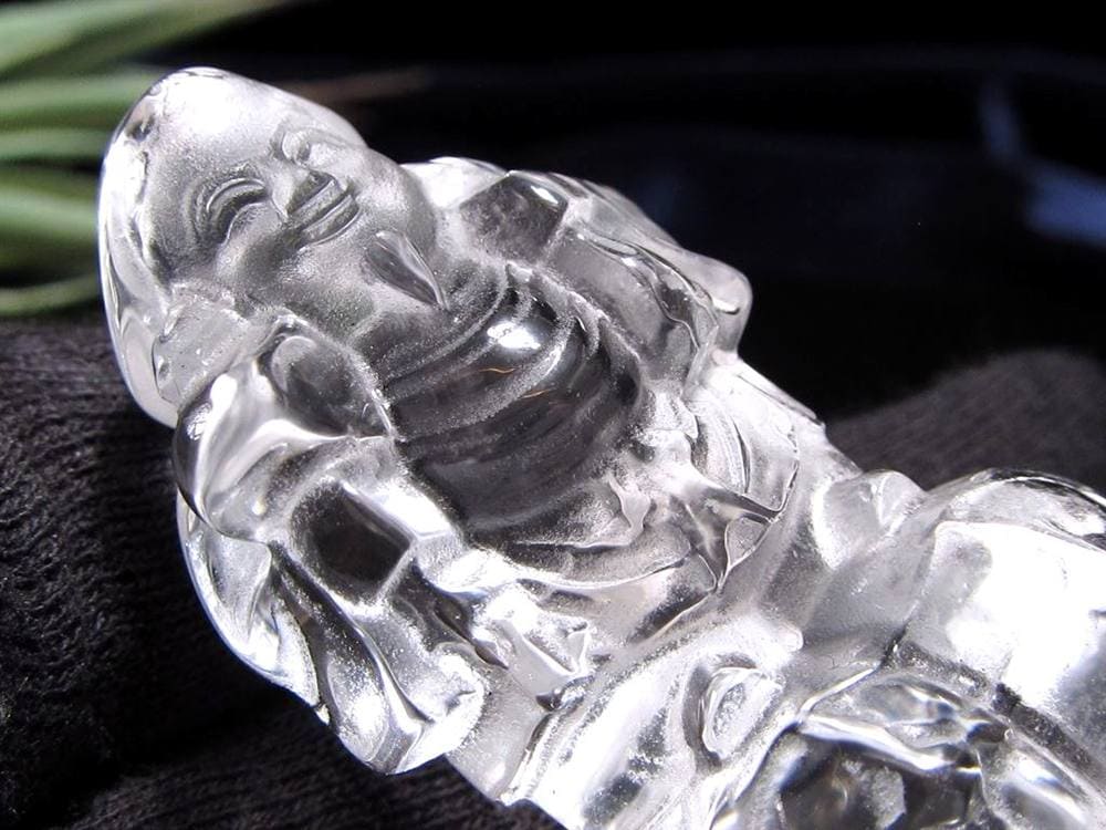 水晶 クォーツ 縁起物 置物 大黒天