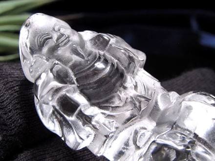 水晶 クォーツ 縁起物 置物 大黒天