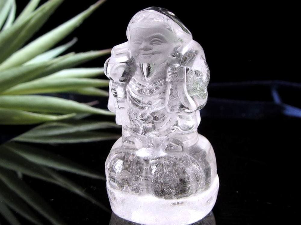 水晶 クォーツ 縁起物 置物 大黒天