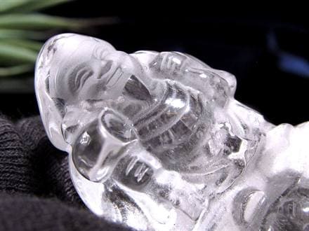 水晶 クォーツ 縁起物 置物 大黒天