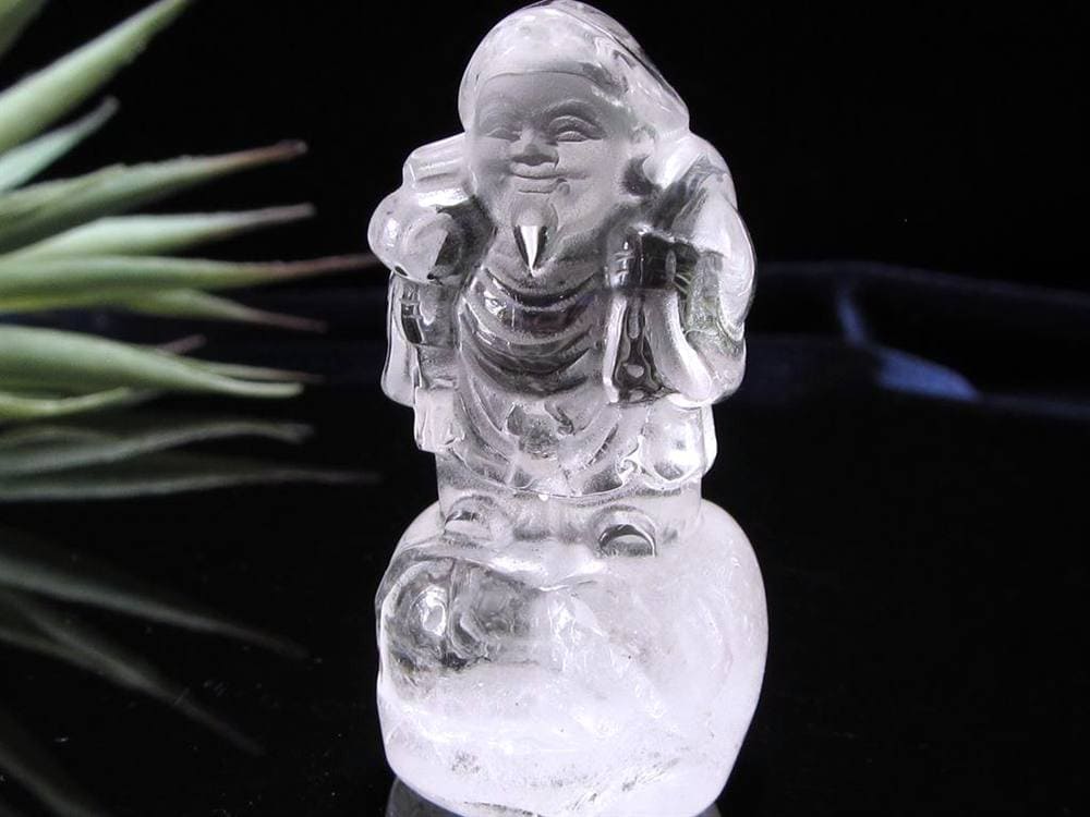 水晶 クォーツ 縁起物 置物 大黒天