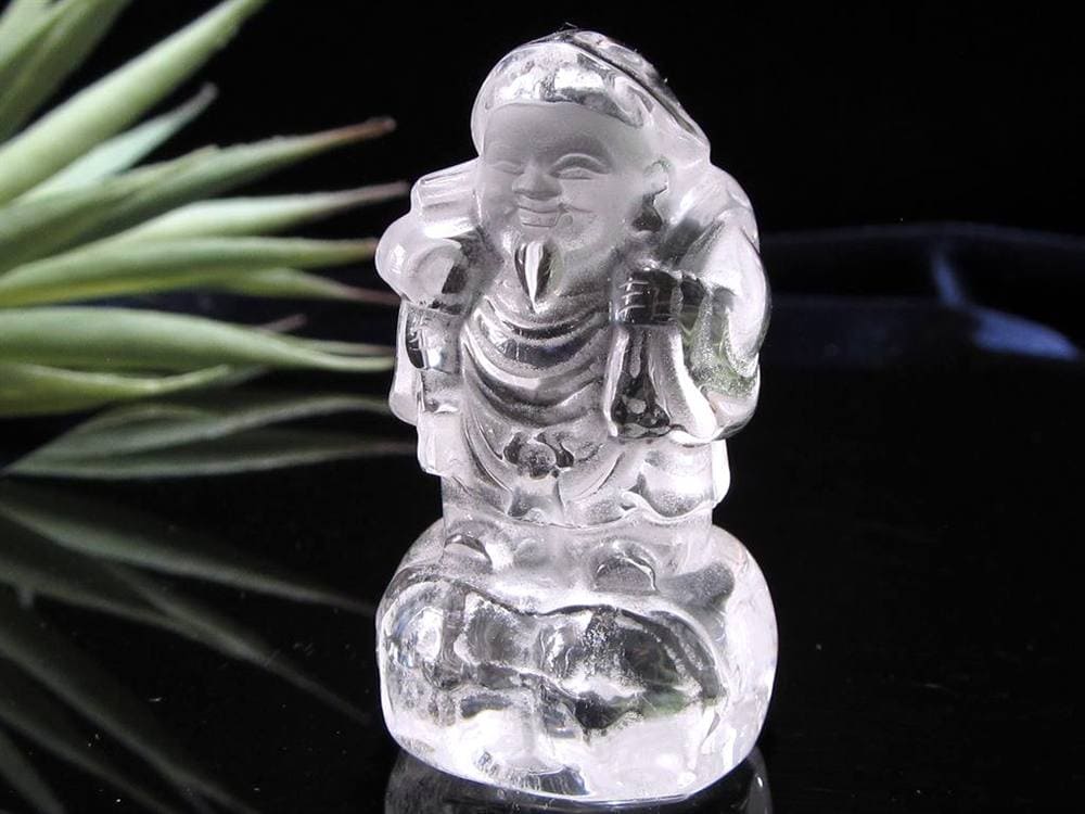 水晶 クォーツ 縁起物 置物 大黒天