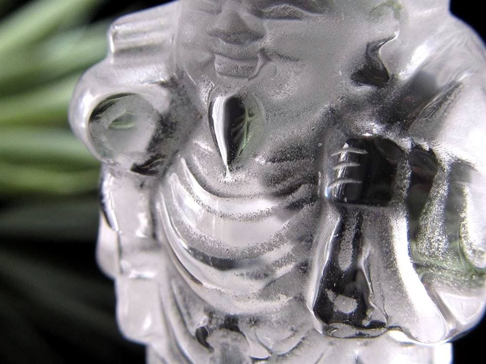 水晶 クォーツ 縁起物 置物 大黒天