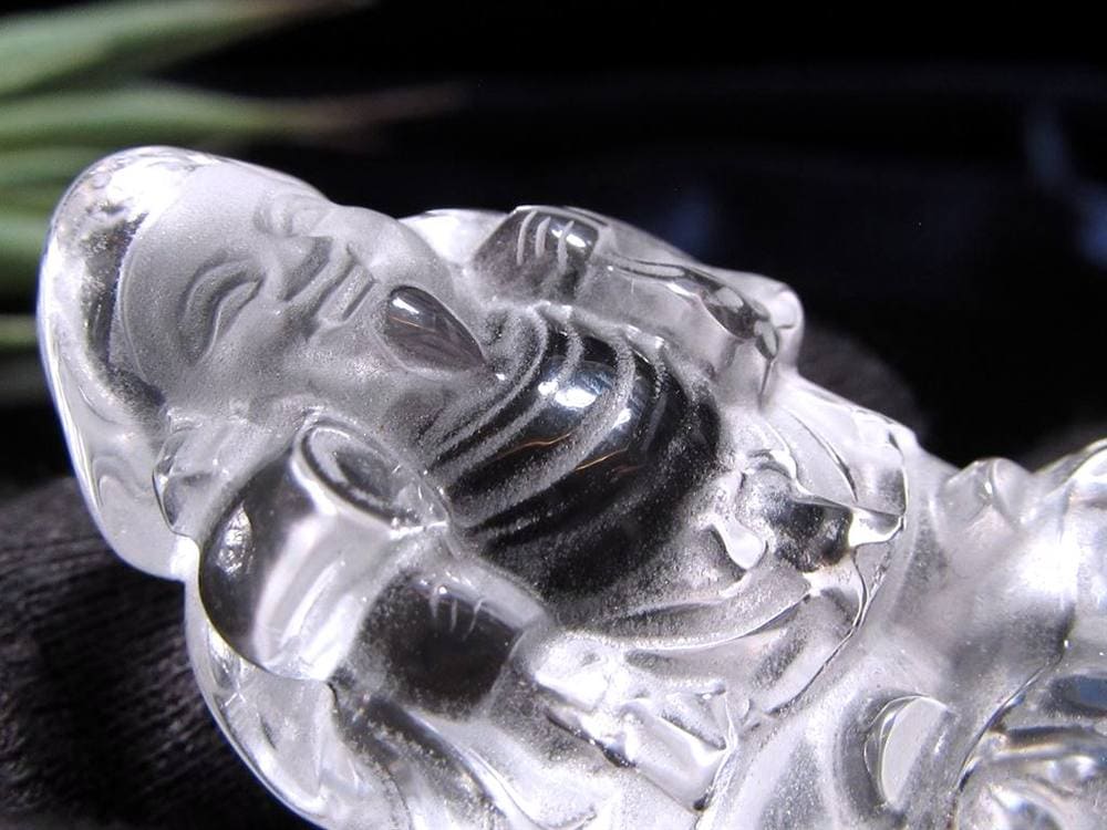 水晶 クォーツ 縁起物 置物 大黒天