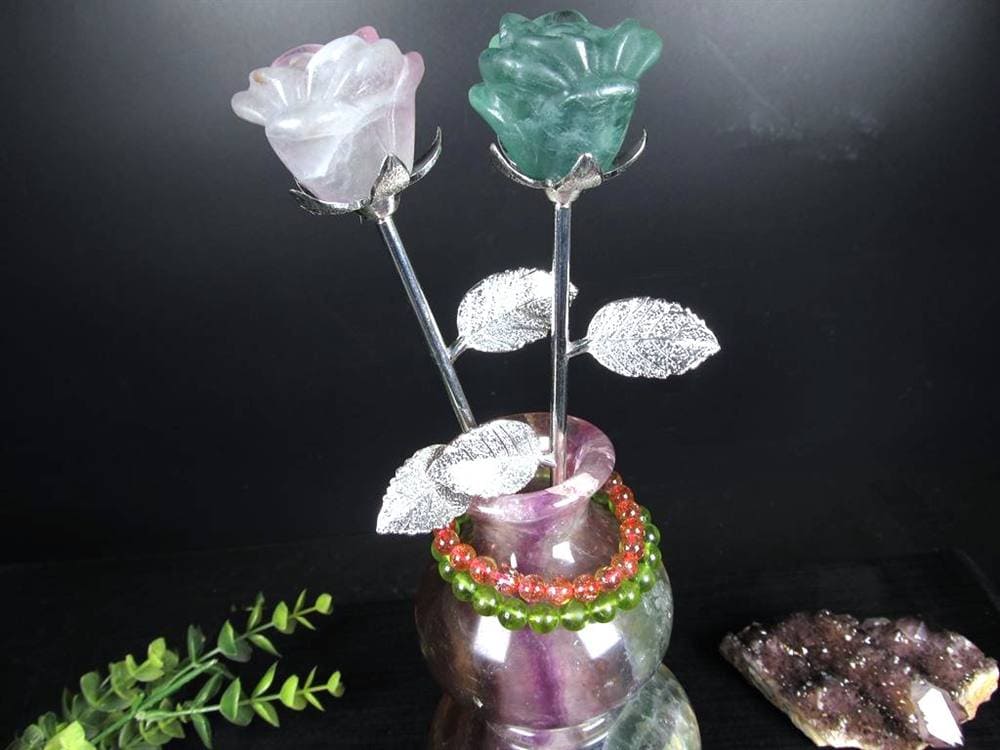 フローライト 蛍石 花瓶 一輪挿し 置物