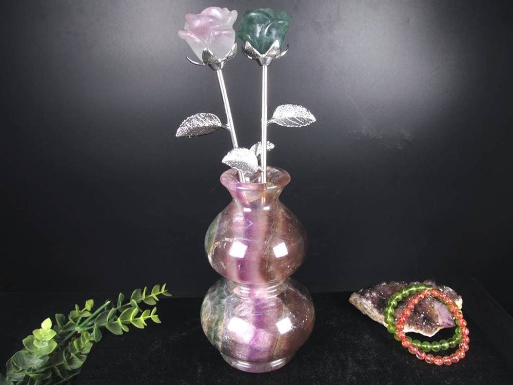 フローライト 蛍石 花瓶 一輪挿し 置物