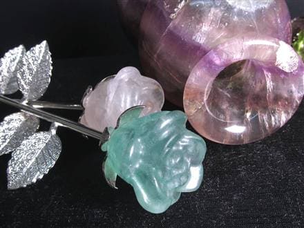 フローライト 蛍石 花瓶 一輪挿し 置物