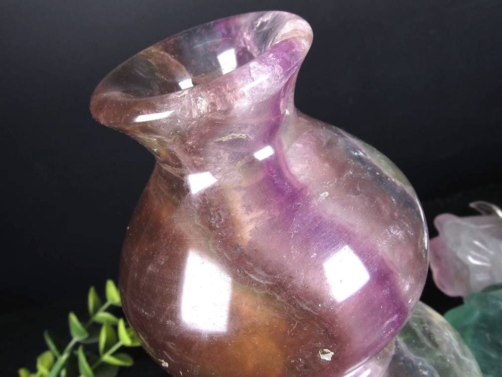 フローライト 蛍石 花瓶 一輪挿し 置物