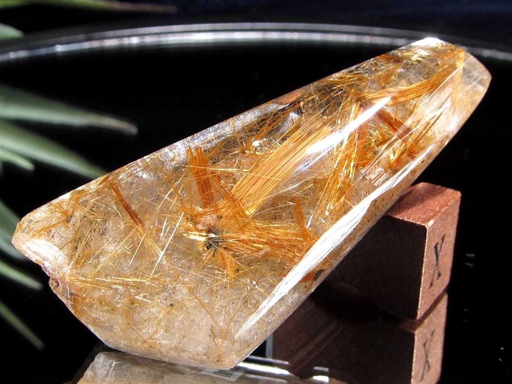 ゴールドルチルクォーツ タンブル 金針水晶 カボション ルチレイテッドクォーツ