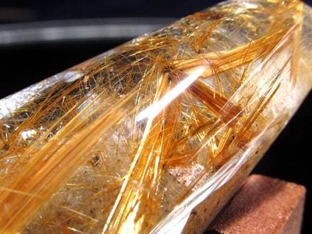ゴールドルチルクォーツ タンブル 金針水晶 カボション ルチレイテッドクォーツ