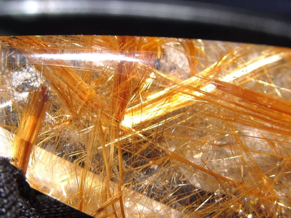 ゴールドルチルクォーツ タンブル 金針水晶 カボション ルチレイテッドクォーツ