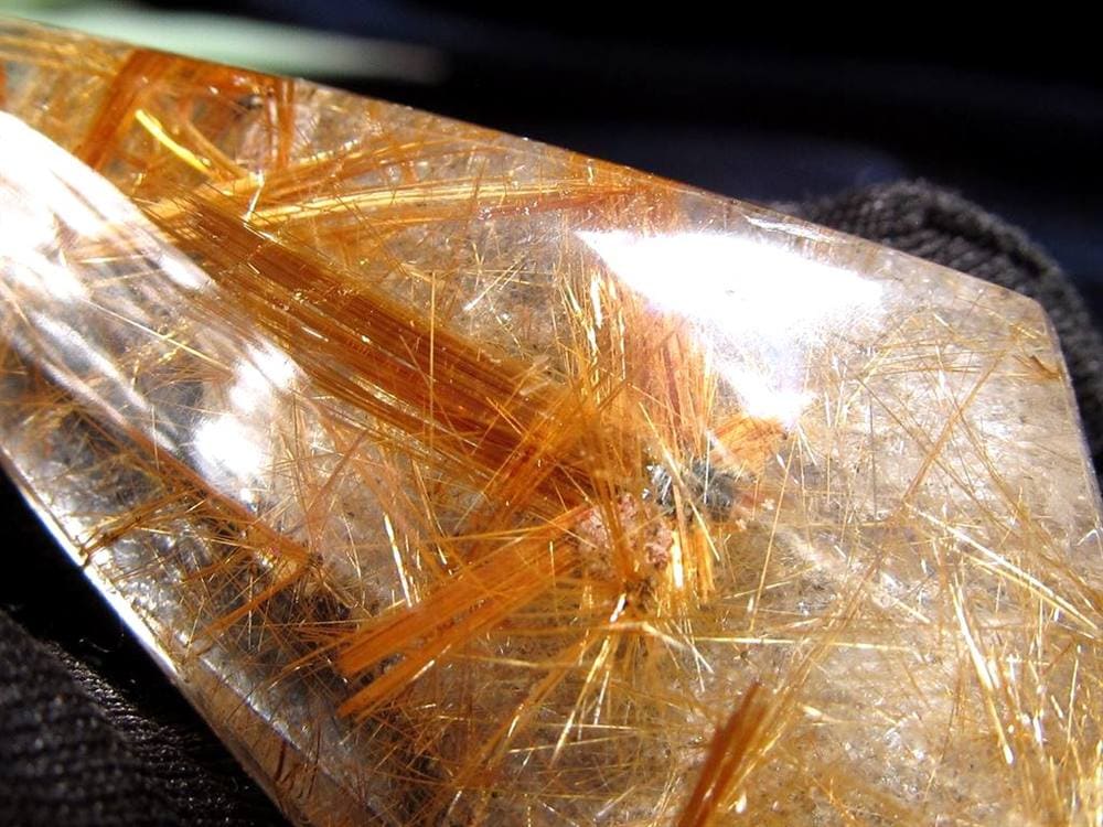 ゴールドルチルクォーツ タンブル 金針水晶 カボション ルチレイテッドクォーツ