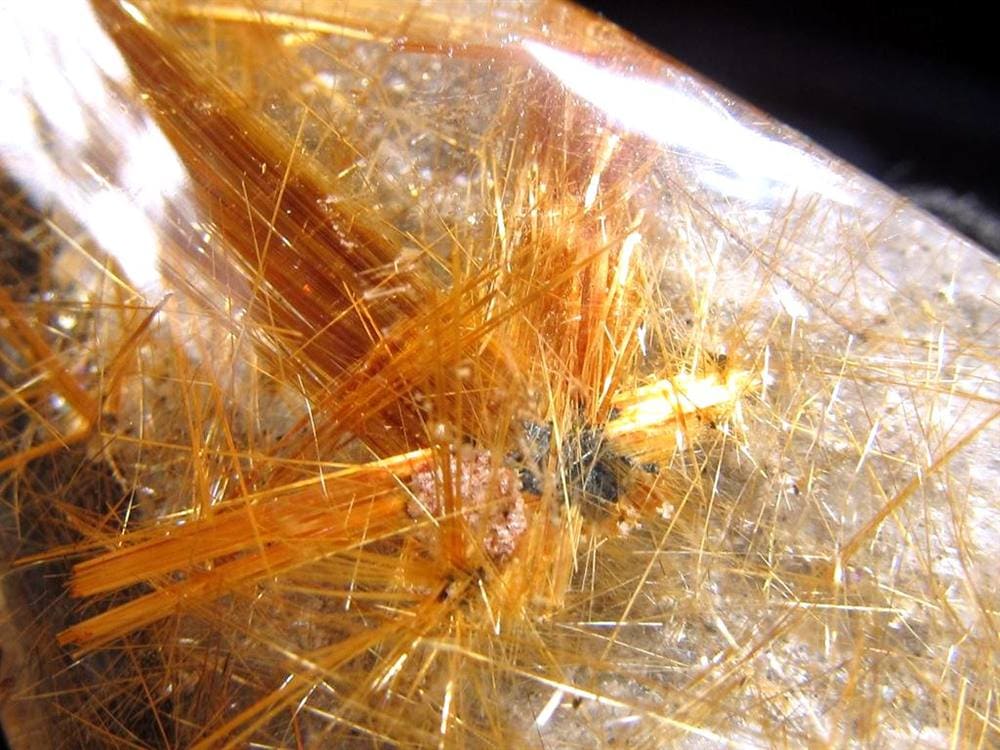 ゴールドルチルクォーツ タンブル 金針水晶 カボション ルチレイテッドクォーツ