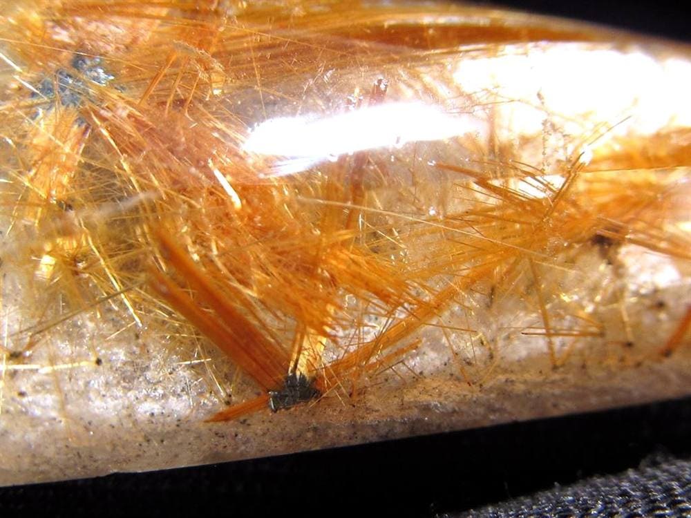 ゴールドルチルクォーツ タンブル 金針水晶 カボション ルチレイテッドクォーツ
