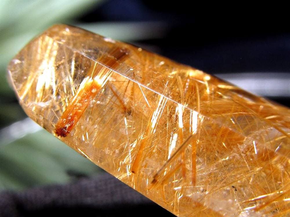ゴールドルチルクォーツ タンブル 金針水晶 カボション ルチレイテッドクォーツ