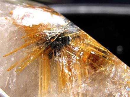 ゴールドルチルクォーツ タンブル 金針水晶 カボション ルチレイテッドクォーツ