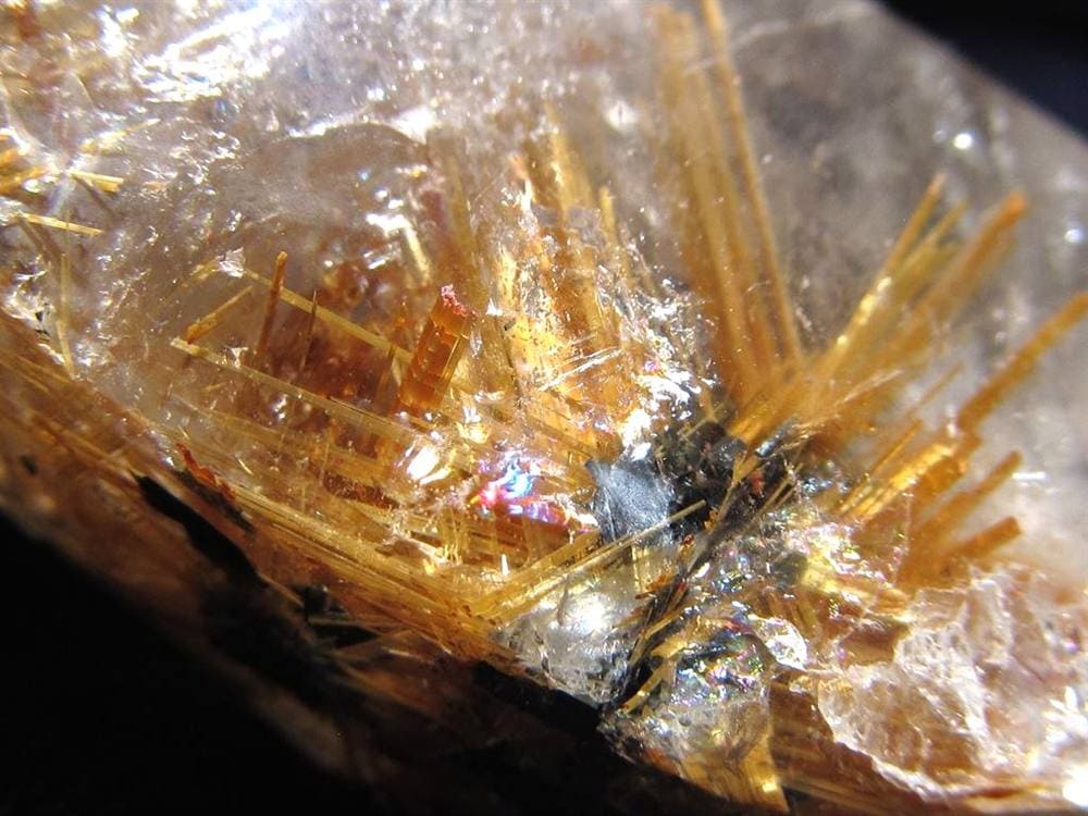 ゴールドルチルクォーツ タンブル 金針水晶 カボション ルチレイテッドクォーツ