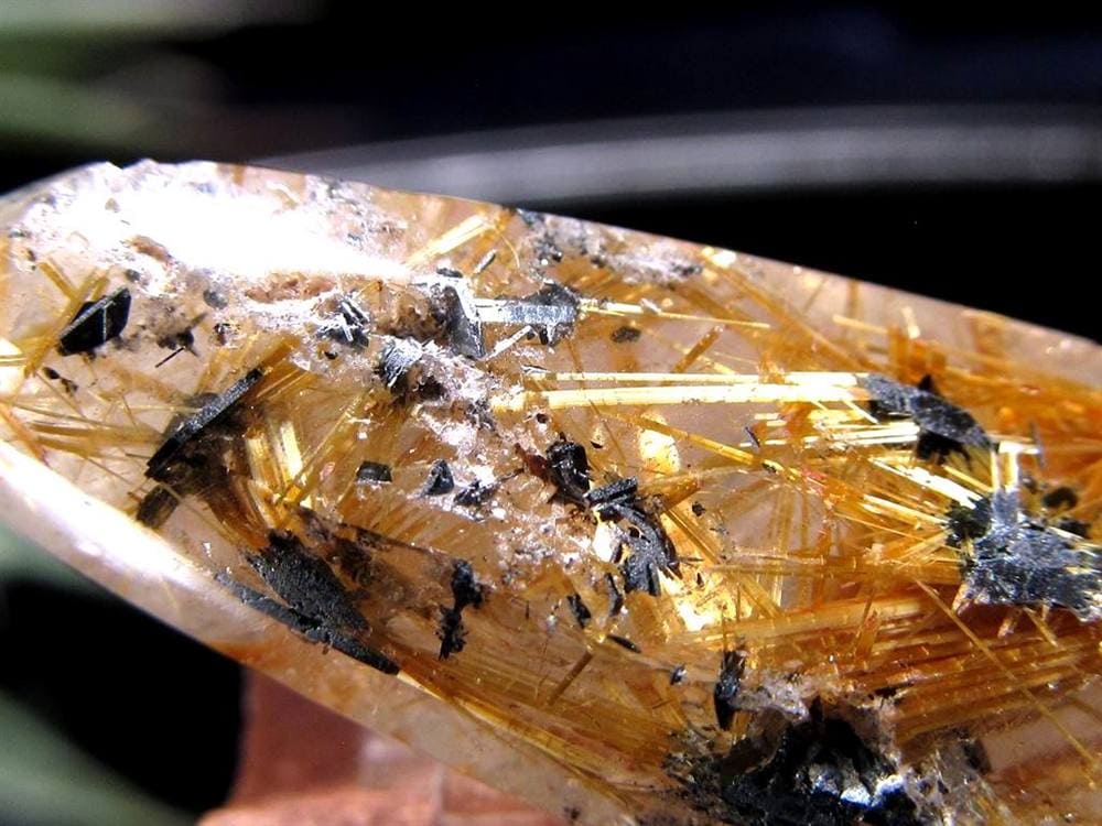 ゴールドルチルクォーツ タンブル 金針水晶 カボション ルチレイテッドクォーツ