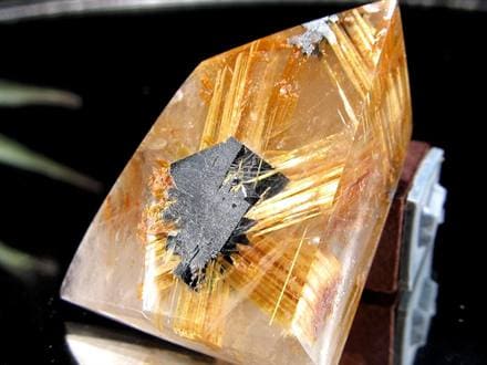 ゴールドルチルクォーツ タンブル 金針水晶 カボション ルチレイテッドクォーツ