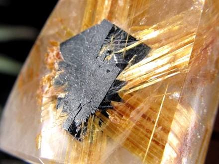 ゴールドルチルクォーツ タンブル 金針水晶 カボション ルチレイテッドクォーツ