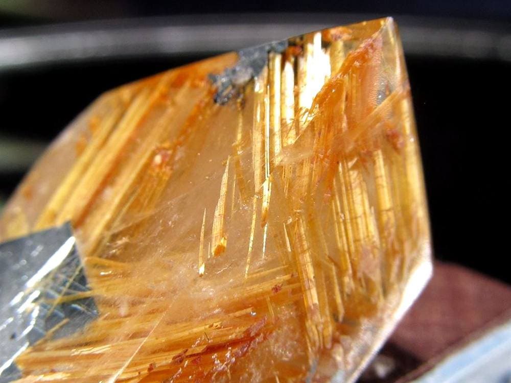 ゴールドルチルクォーツ タンブル 金針水晶 カボション ルチレイテッドクォーツ