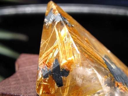 ゴールドルチルクォーツ タンブル 金針水晶 カボション ルチレイテッドクォーツ