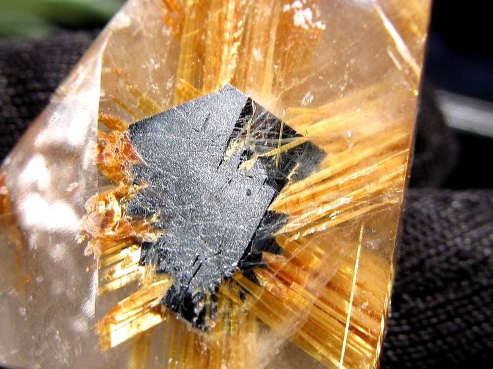 ゴールドルチルクォーツ タンブル 金針水晶 カボション ルチレイテッドクォーツ
