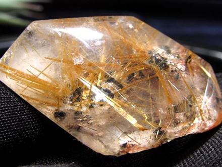 ゴールドルチルクォーツ タンブル 金針水晶 カボション ルチレイテッドクォーツ