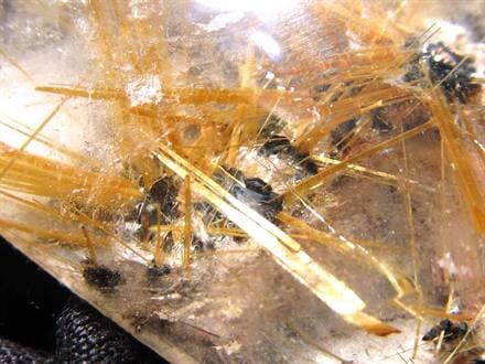ゴールドルチルクォーツ タンブル 金針水晶 カボション ルチレイテッドクォーツ