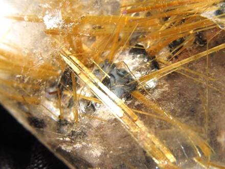 ゴールドルチルクォーツ タンブル 金針水晶 カボション ルチレイテッドクォーツ