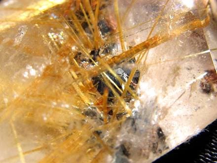 ゴールドルチルクォーツ タンブル 金針水晶 カボション ルチレイテッドクォーツ