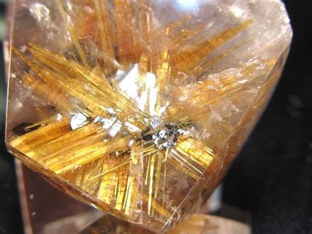 ゴールドルチルクォーツ タンブル 金針水晶 カボション ルチレイテッドクォーツ