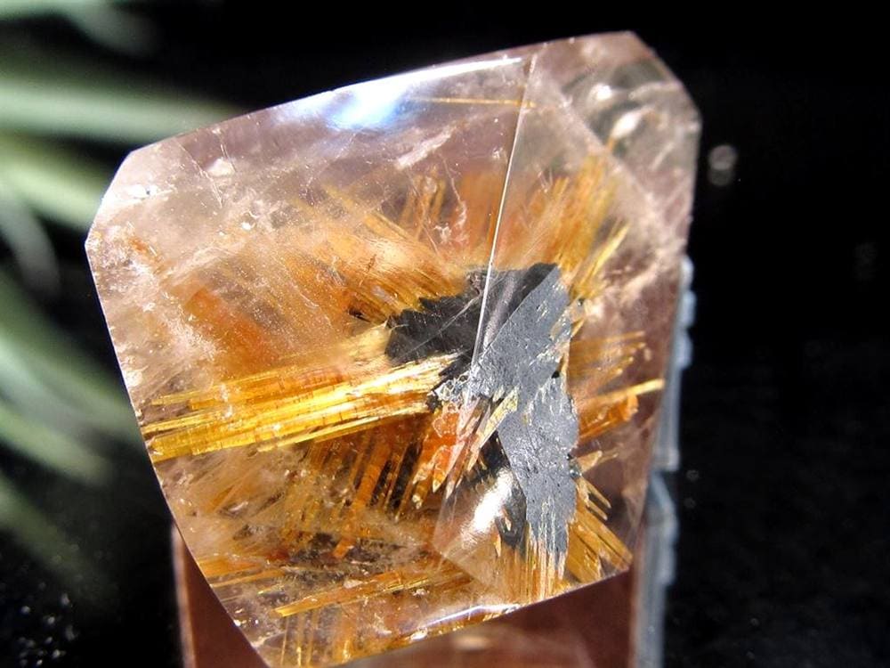 ゴールドルチルクォーツ タンブル 金針水晶 カボション ルチレイテッドクォーツ