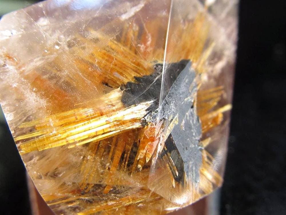 ゴールドルチルクォーツ タンブル 金針水晶 カボション ルチレイテッドクォーツ