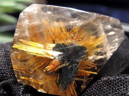 ゴールドルチルクォーツ タンブル 金針水晶 カボション ルチレイテッドクォーツ
