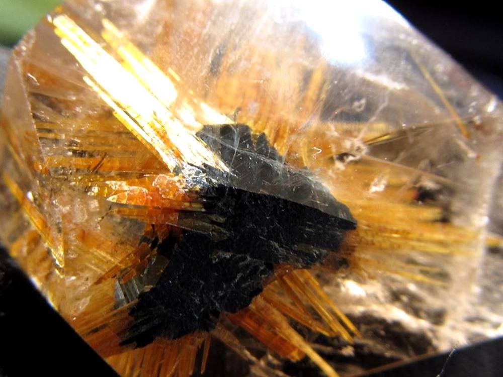 ゴールドルチルクォーツ タンブル 金針水晶 カボション ルチレイテッドクォーツ