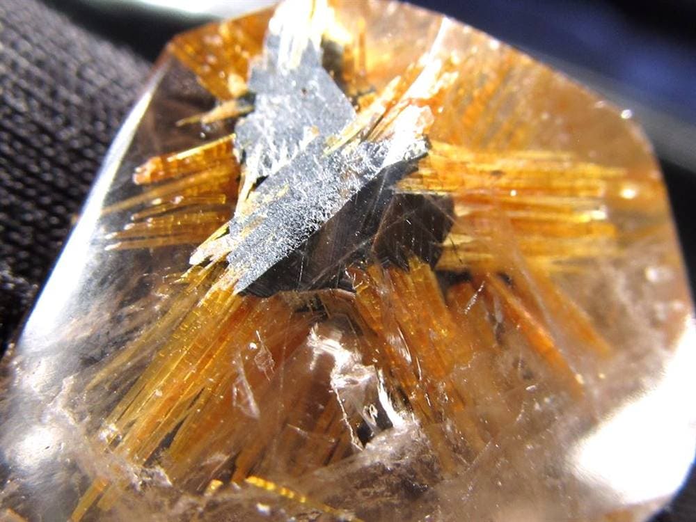 ゴールドルチルクォーツ タンブル 金針水晶 カボション ルチレイテッドクォーツ