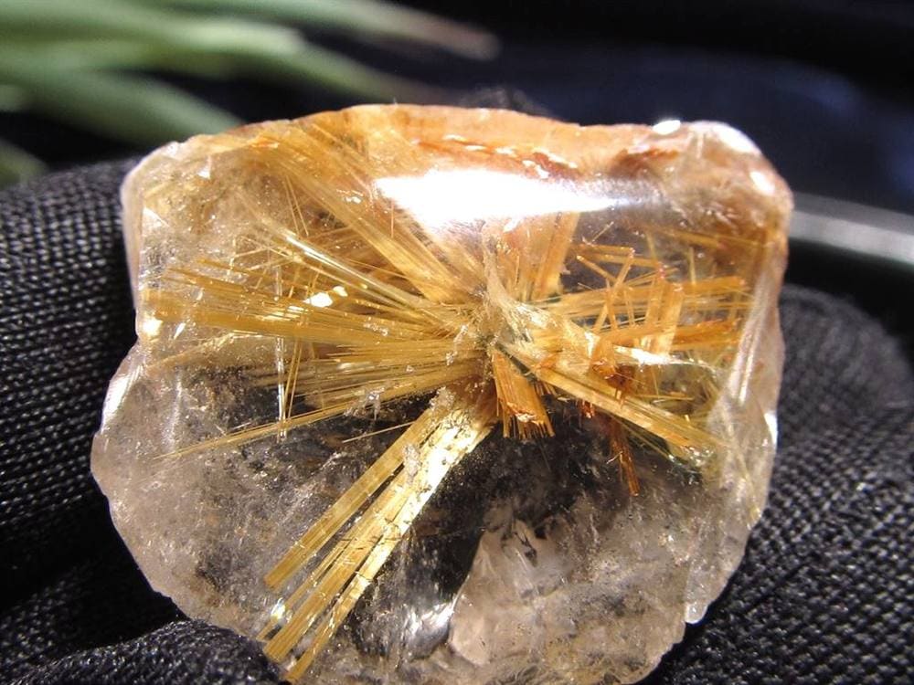 ゴールドルチルクォーツ タンブル 金針水晶 カボション ルチレイテッドクォーツ