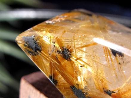 ゴールドルチルクォーツ タンブル 金針水晶 カボション ルチレイテッドクォーツ