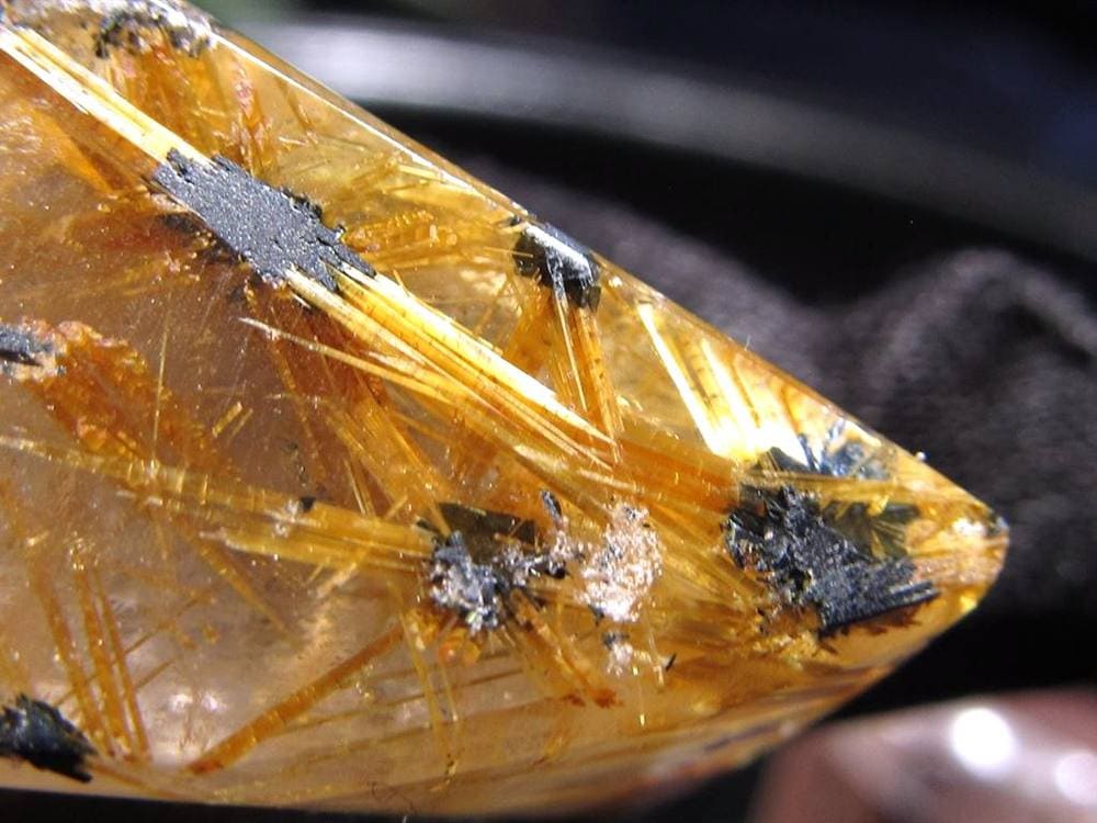 ゴールドルチルクォーツ タンブル 金針水晶 カボション ルチレイテッドクォーツ