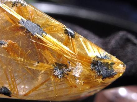 ゴールドルチルクォーツ タンブル 金針水晶 カボション ルチレイテッドクォーツ