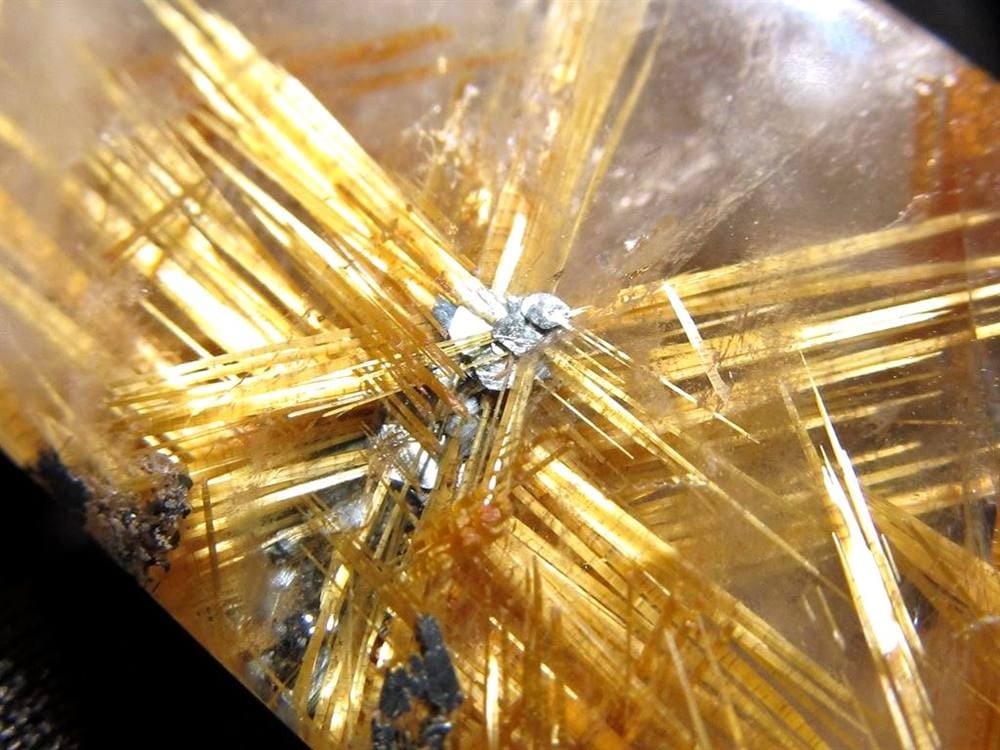 ゴールドルチルクォーツ タンブル 金針水晶 カボション ルチレイテッドクォーツ