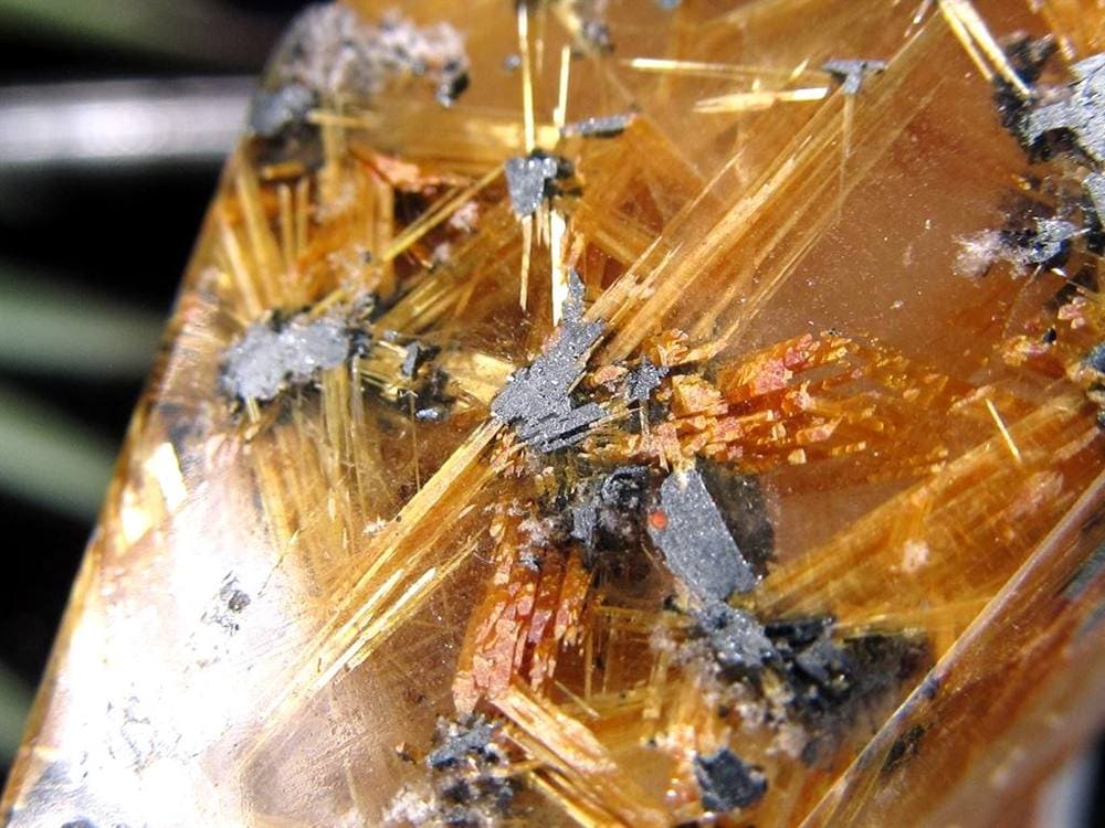 ゴールドルチルクォーツ タンブル 金針水晶 カボション ルチレイテッドクォーツ