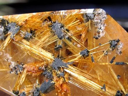 ゴールドルチルクォーツ タンブル 金針水晶 カボション ルチレイテッドクォーツ