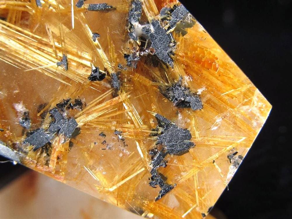 ゴールドルチルクォーツ タンブル 金針水晶 カボション ルチレイテッドクォーツ
