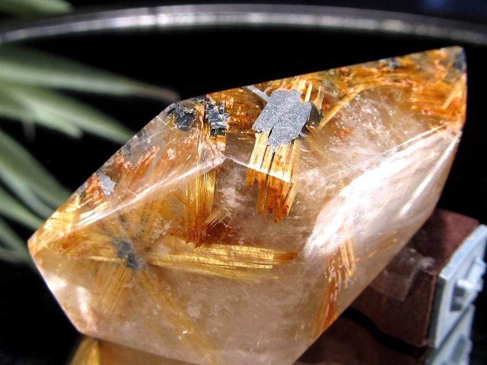 ゴールドルチルクォーツ タンブル 金針水晶 カボション ルチレイテッドクォーツ