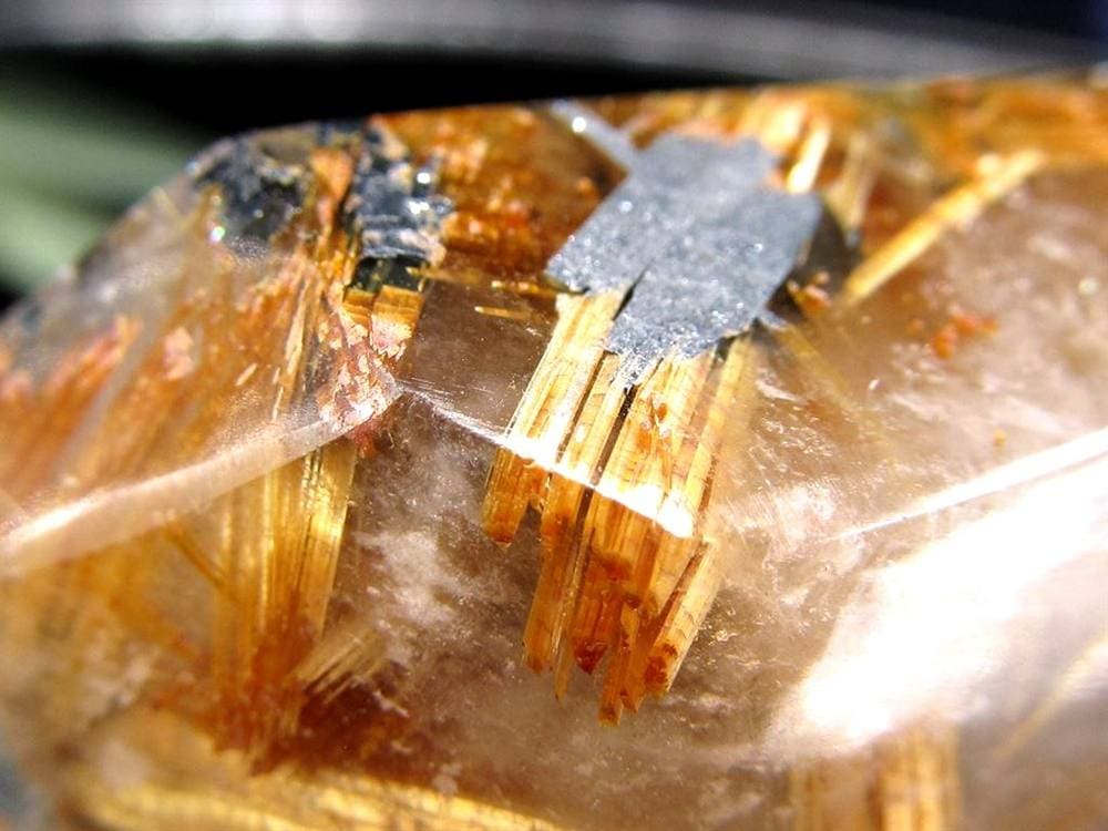 ゴールドルチルクォーツ タンブル 金針水晶 カボション ルチレイテッドクォーツ