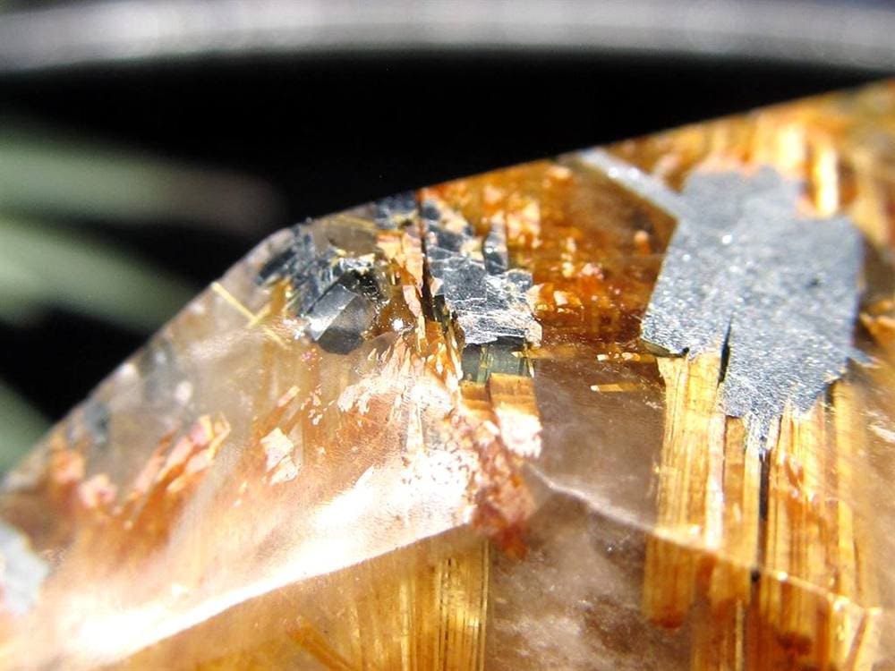 ゴールドルチルクォーツ タンブル 金針水晶 カボション ルチレイテッドクォーツ