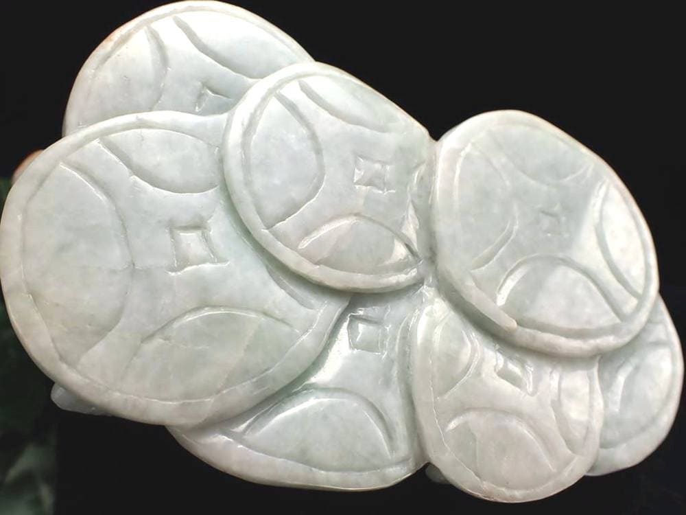 翡翠 ジェダイト 硬玉 龍亀 ロングイ 彫刻 置物
